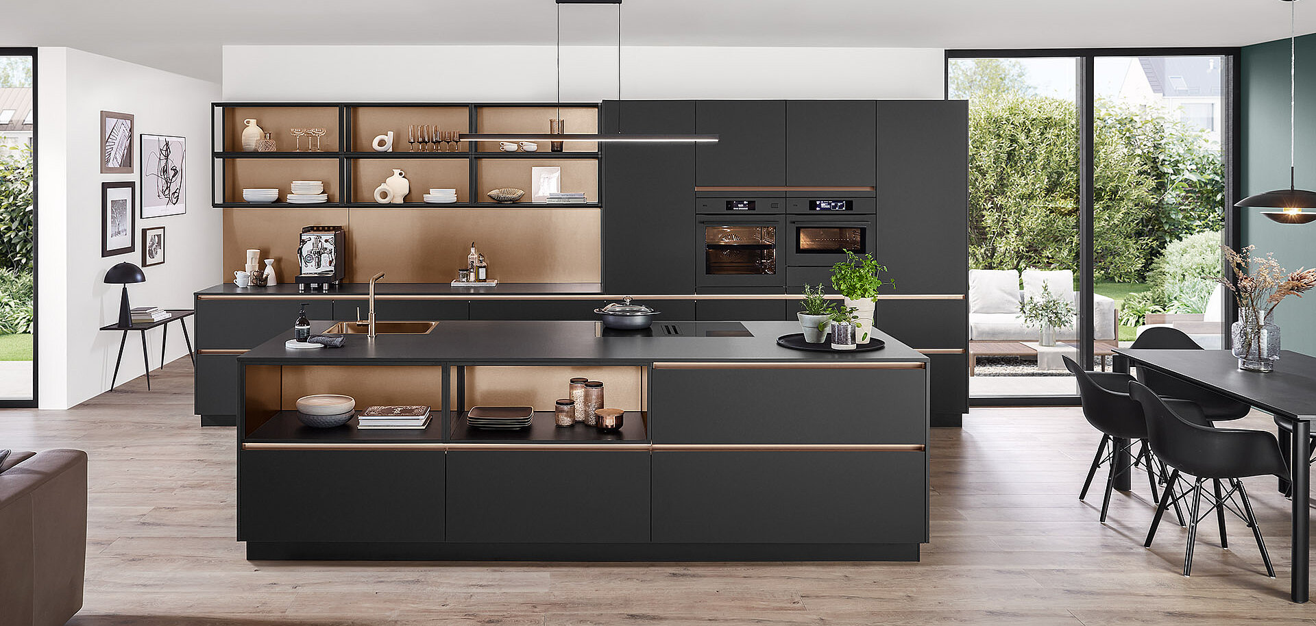 Nobilia-Senso-Design-Inselkueche-Schwarz